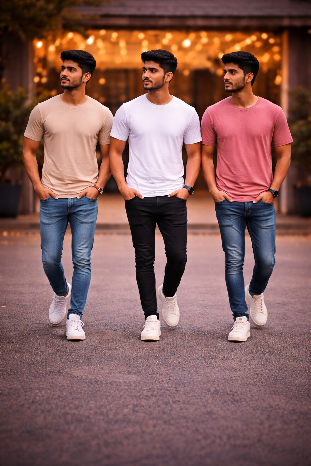 Weekend Casual Co-Ord Set (T-Shirt & Jeans Combo)